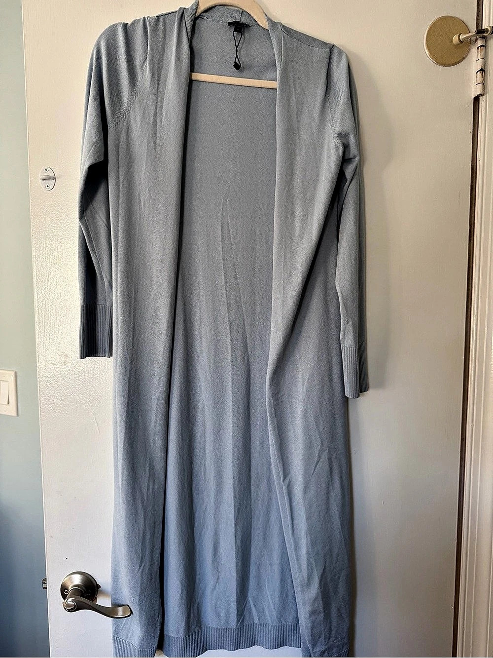 Express Blue Long Sleeve Cardigan duster Dress Like New size small